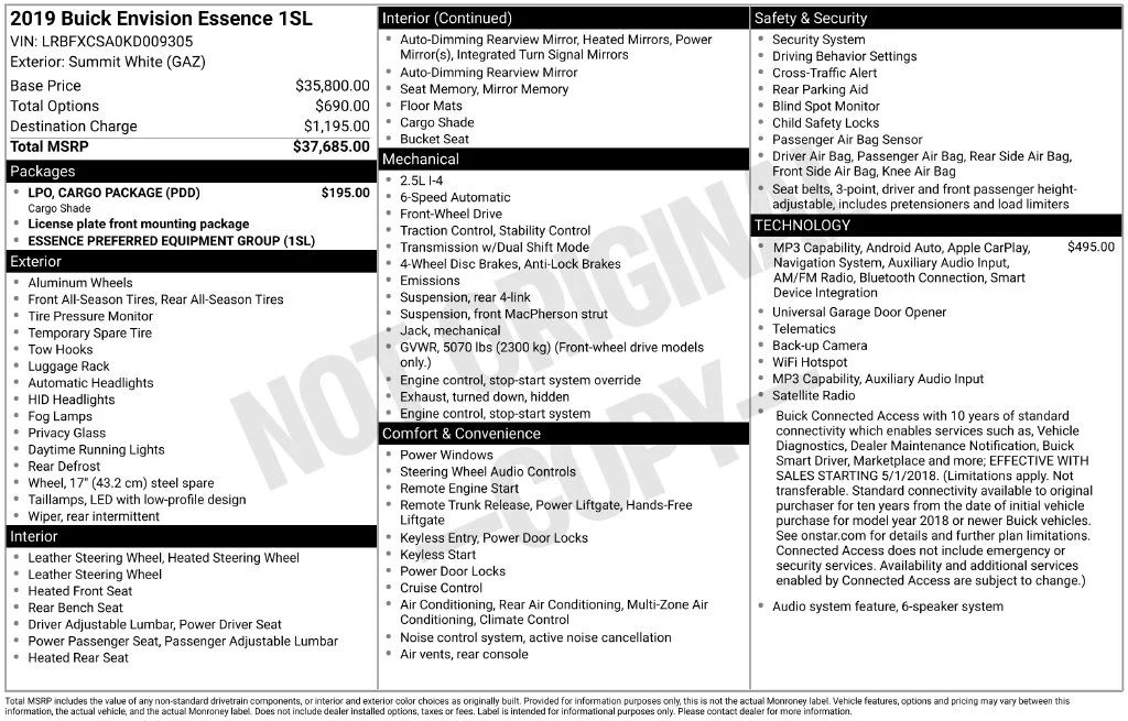 Used 2019 White Buick Essence image 39