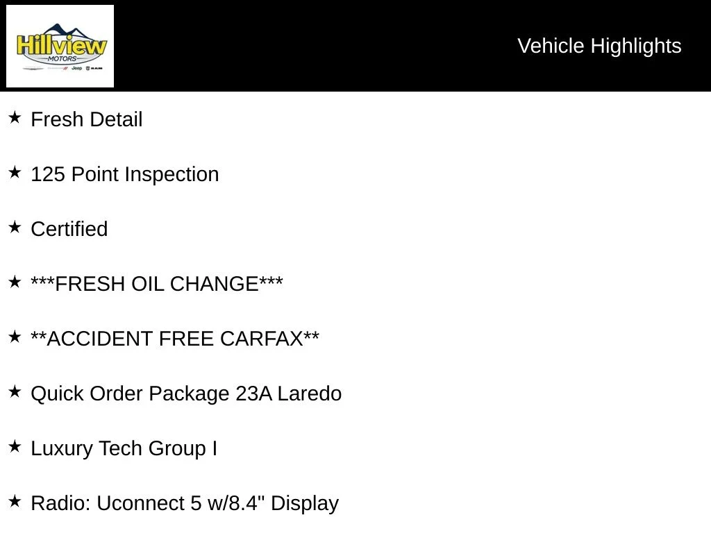 Certified Used 2023 Diamond Black Jeep Laredo image 6