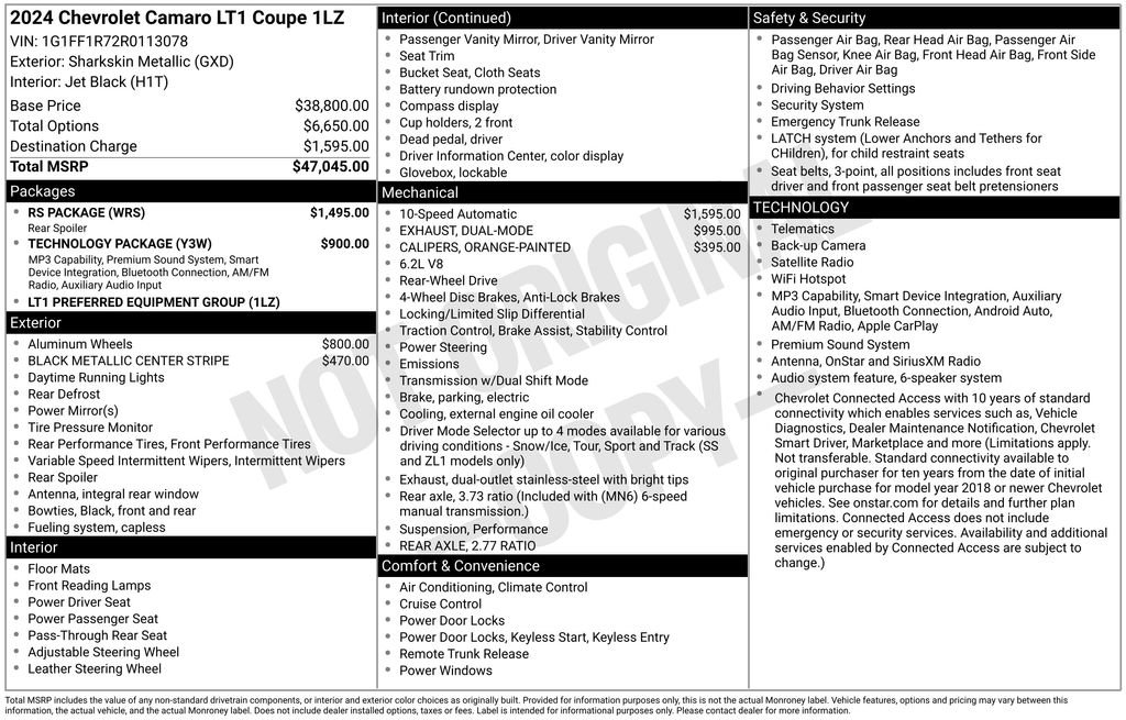 Used 2024 Gray Chevrolet LT1 image 26