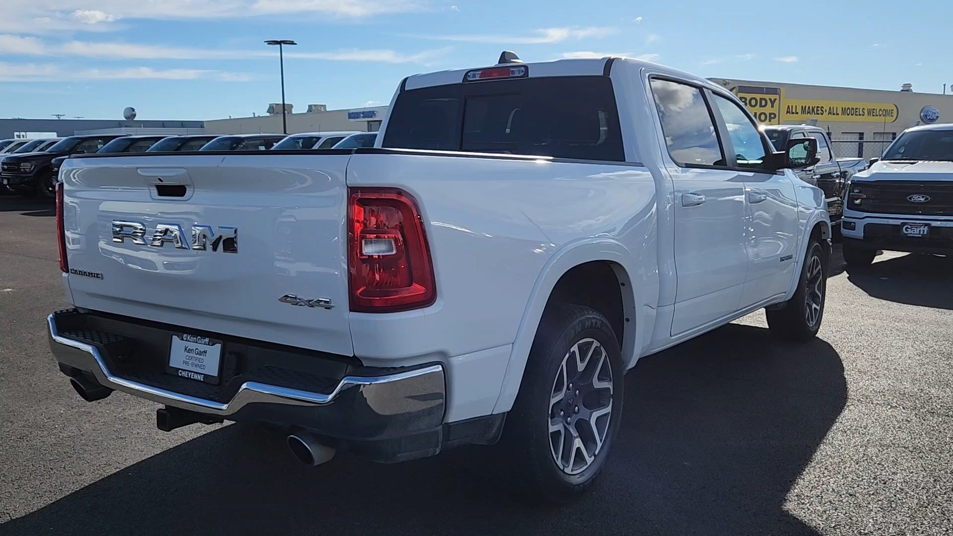Used 2025 Bright White Clearcoat Ram Laramie image 2