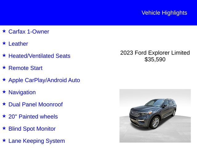 Used 2023 Blue Ford Limited image 2