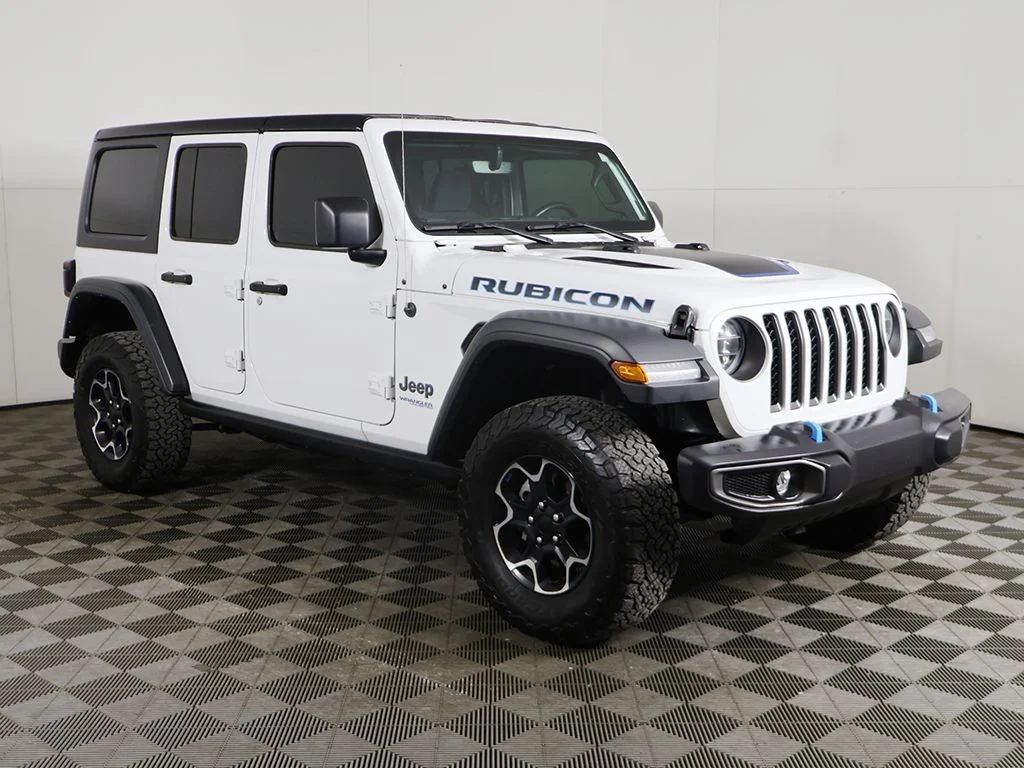 Used 2022 White Jeep Unlimited Rubicon 4xe image 11