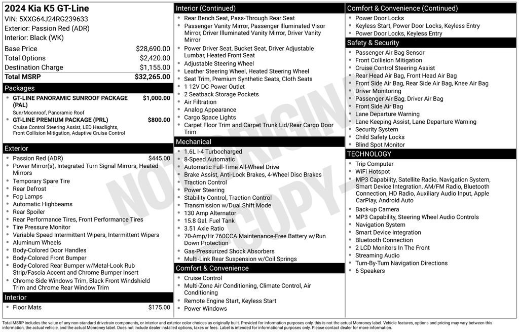 Used 2024 Red Kia GT-Line image 9