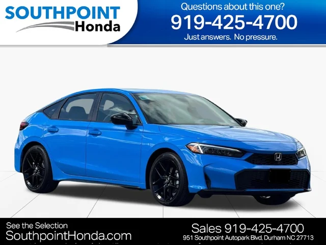 New 2026 Honda Civic Sport 4D Hatchback in Durham #TE029313 ...