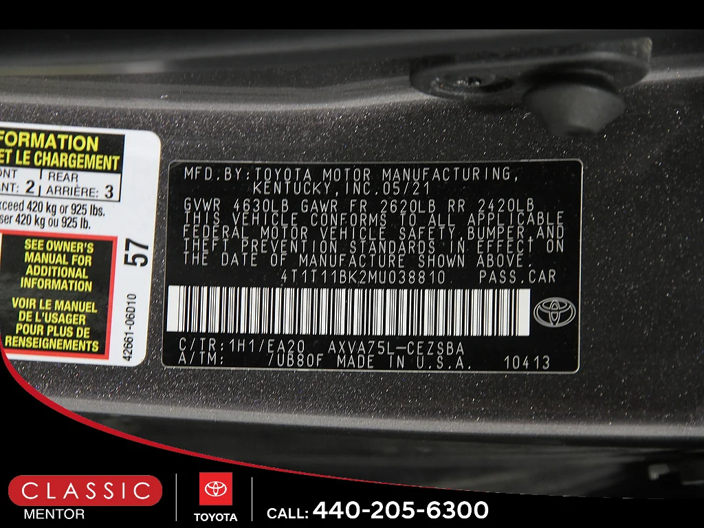 Certified Used 2021 Predawn Gray Mica Toyota SE image 21