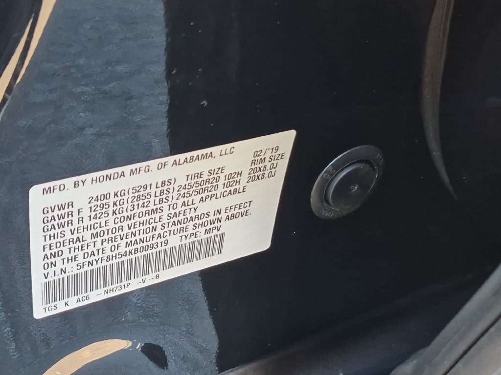 Certified Used 2019 Black Honda EX-L image 29