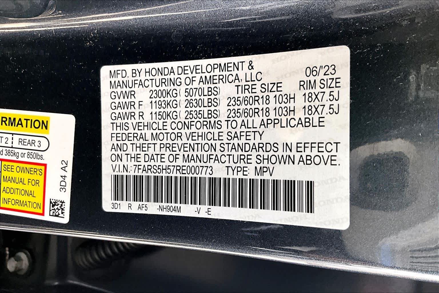 Certified Used 2024 Meteorite Gray Metallic Honda Sport image 33