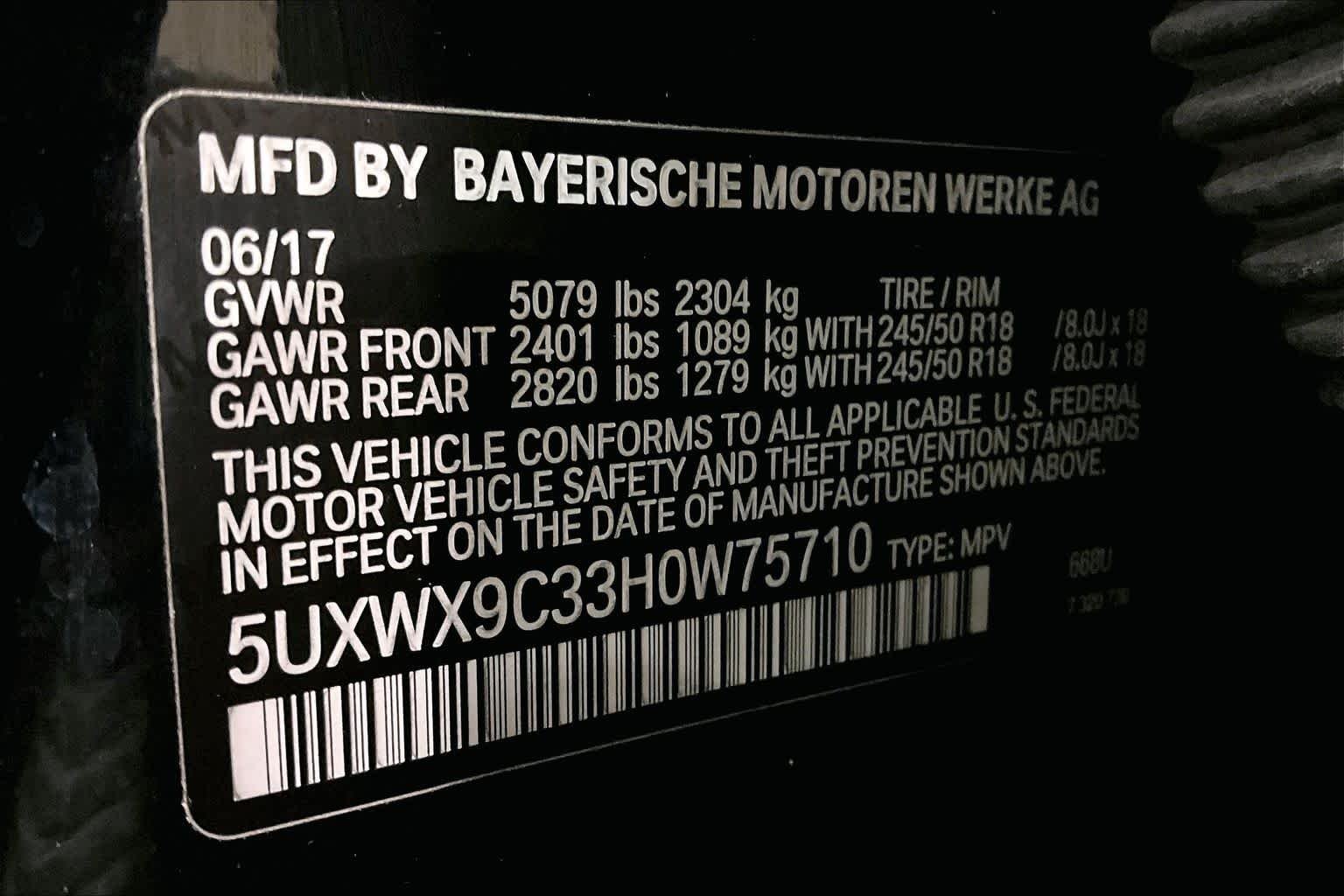 Used 2017 BLACK BMW xDrive28i image 33