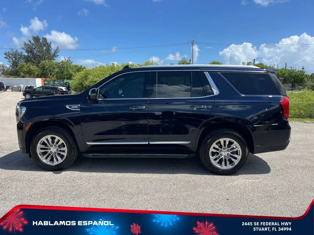 Used 2021 MIDNIGHT BLUE METALLIC GMC SLT image 4