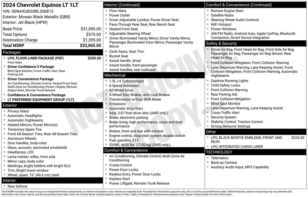 Used 2024 Black Chevrolet LT image 2