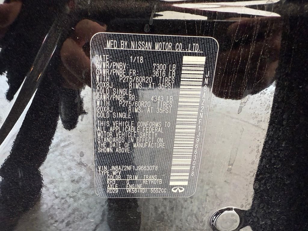 Used 2018 Black Obsidian INFINITI  image 18