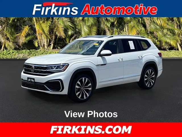 Used 2021 White Volkswagen 3.6L V6 SEL R-Line image 1