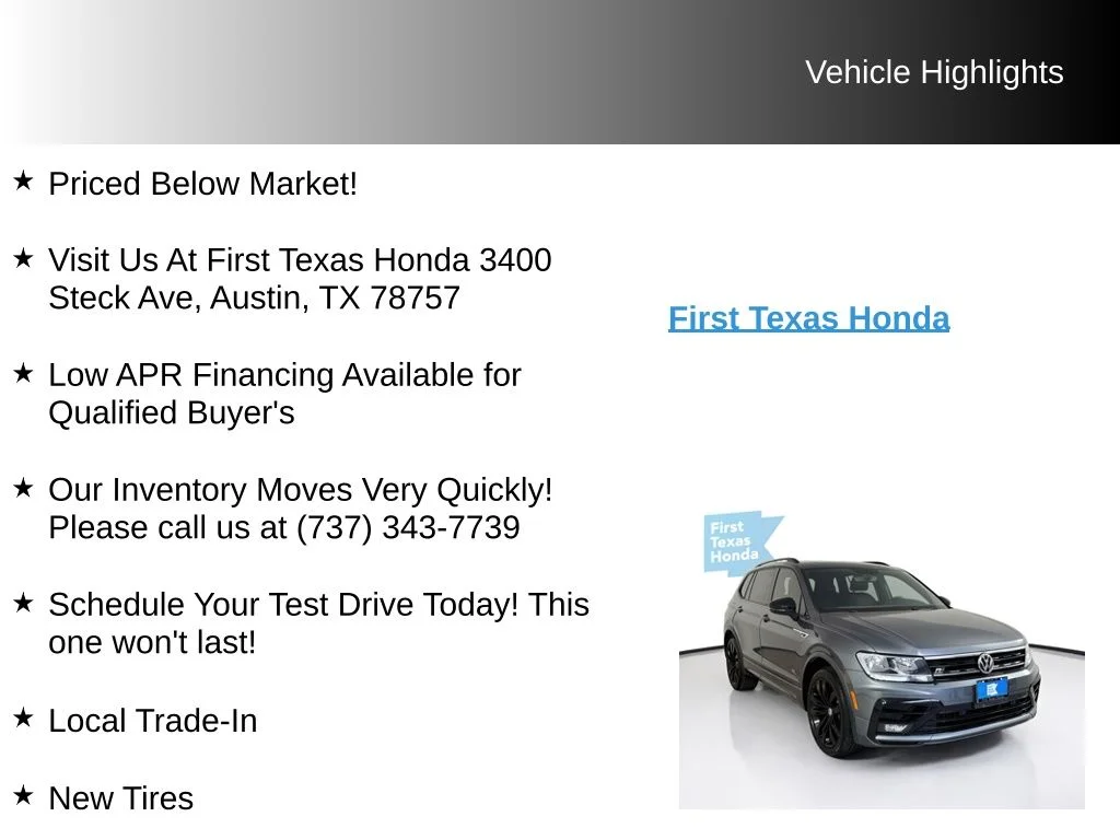 Used 2021 Platinum Gray Metallic Volkswagen 2.0T SE R-Line Black image 9