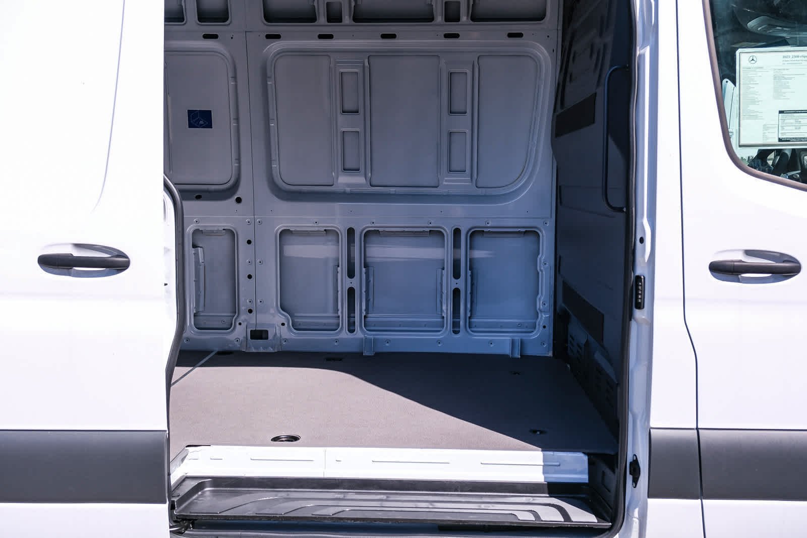 New 2025 Arctic White Mercedes-Benz Cargo 170 WB High Roof RWD Electric Motor image 16