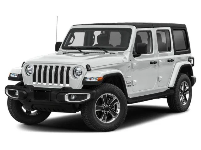 Used 2020 Bright White Clearcoat Jeep Sahara image 1