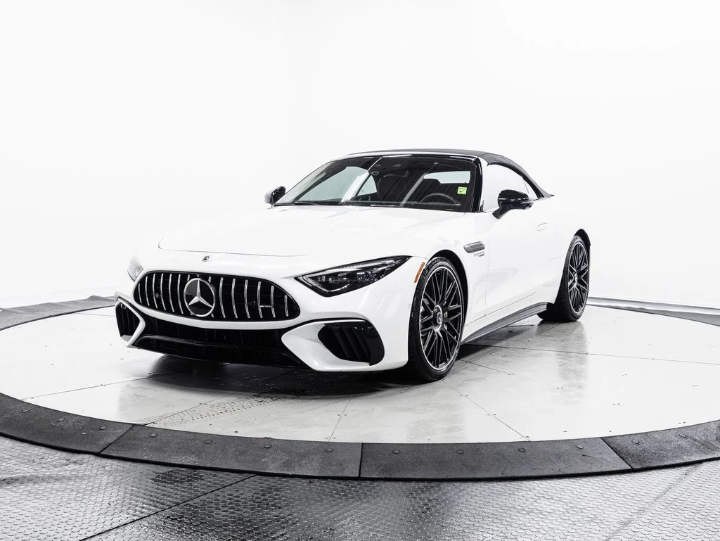 Used 2022 MANUFAKTUR Moonlight White Metallic Mercedes-Benz SL 55 AMG® image 3