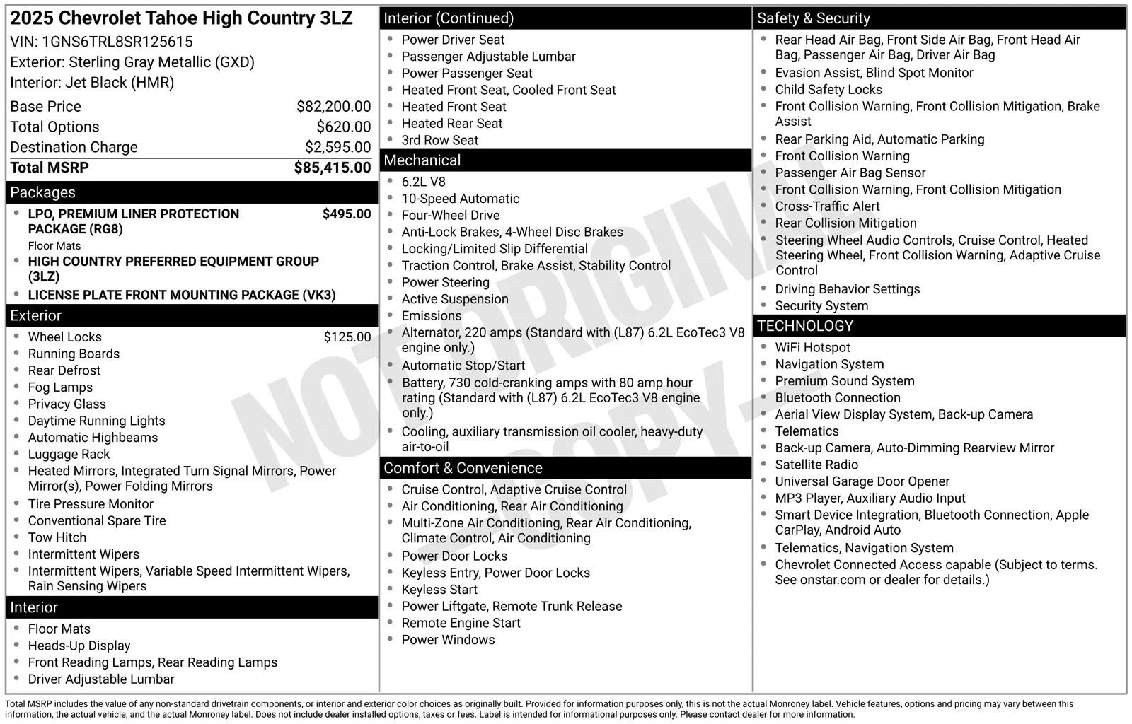 Used 2025 Sterling Gray Metallic Chevrolet High Country image 8