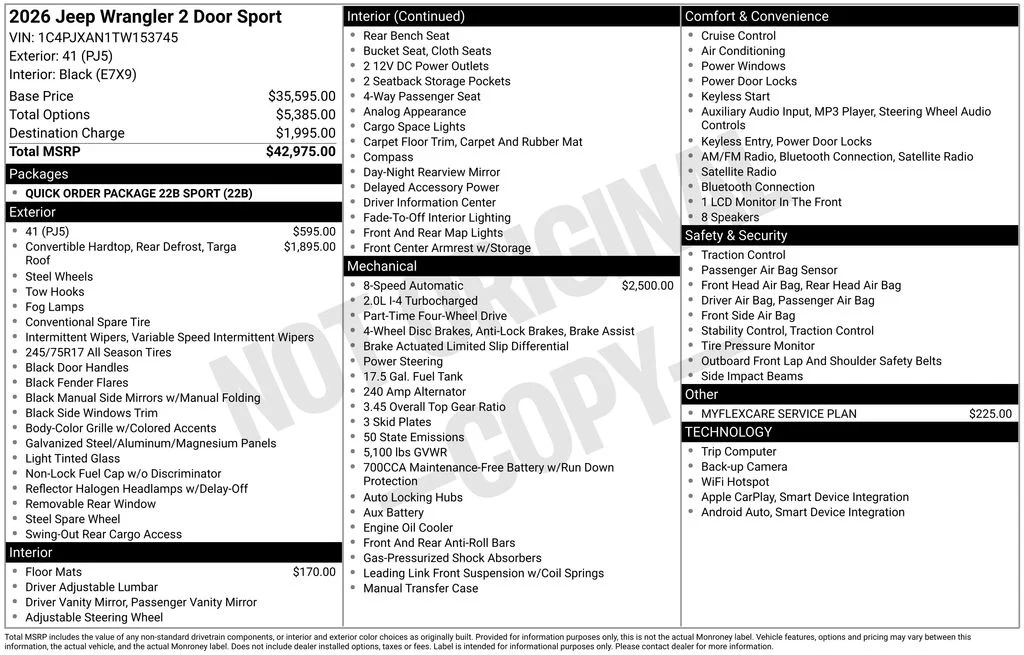 2026 Jeep Wrangler 2-Door Sport - Photo 9