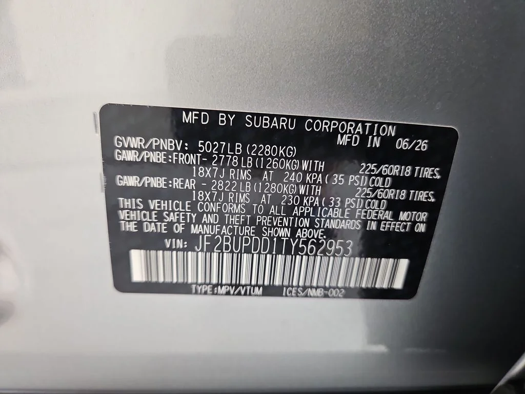 New 2026 ICE SILVER METALLIC Subaru Limited image 30