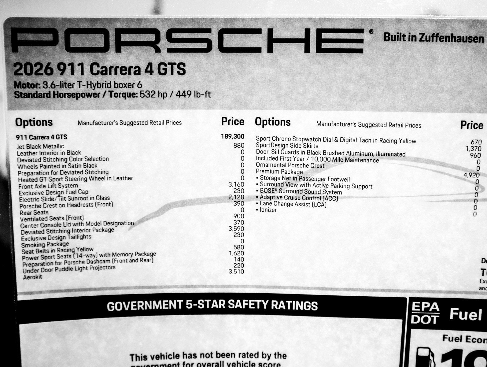 New 2026 Jet Black Metallic Porsche Carrera 4 GTS image 33
