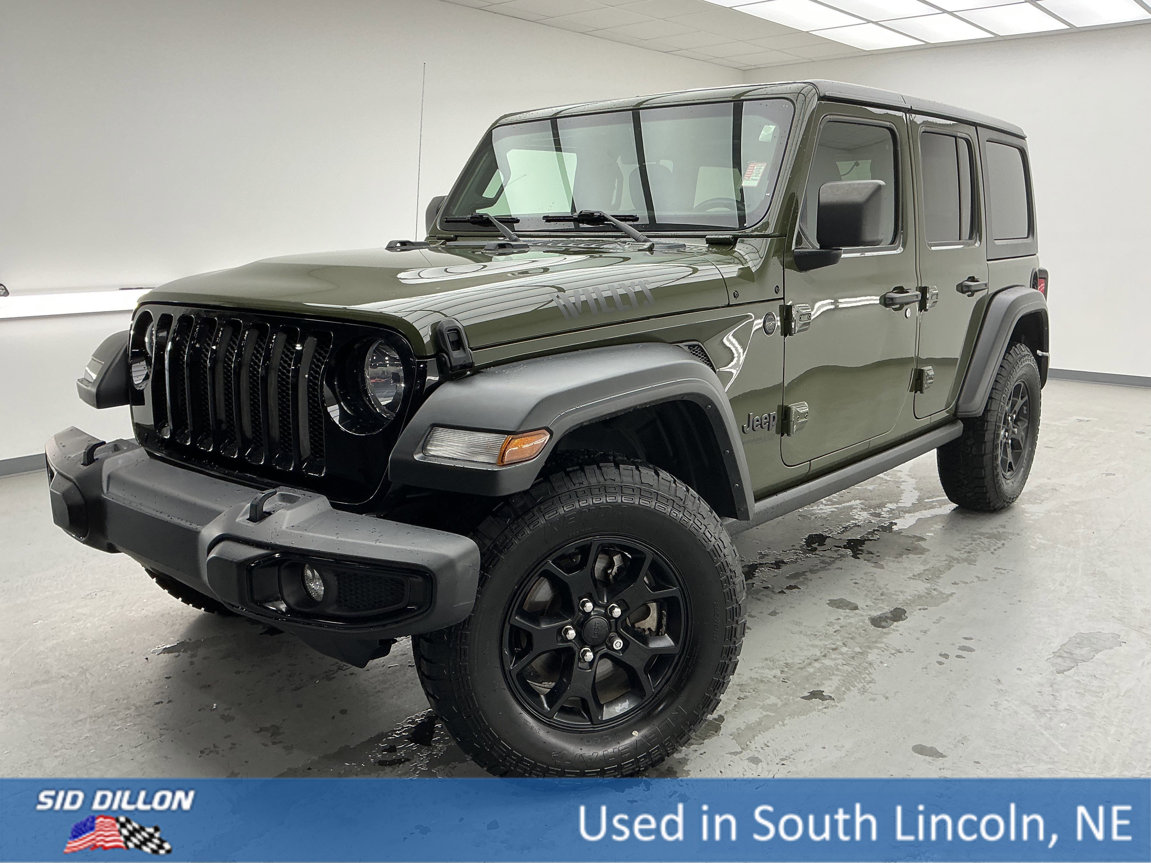 Pre-Owned 2021 Jeep Wrangler Unlimited Willys Sport Convertible in