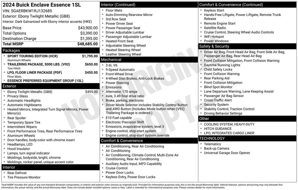 Used 2024 Black Buick Essence image 24