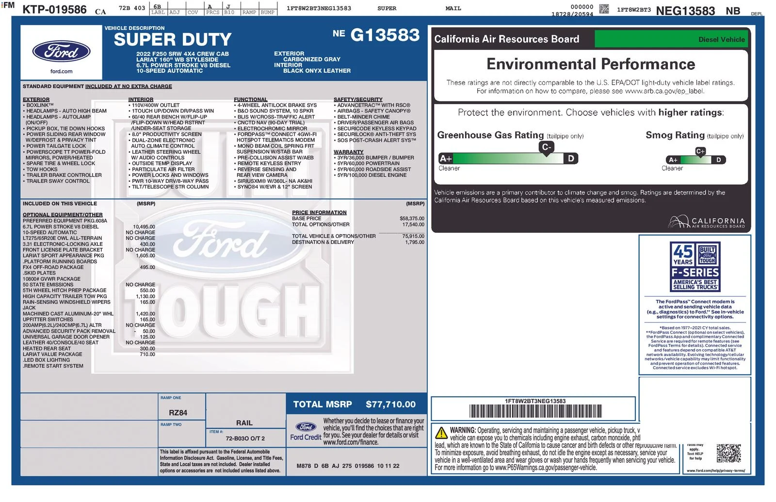 Used 2022 Gray Metallic Ford Lariat image 43