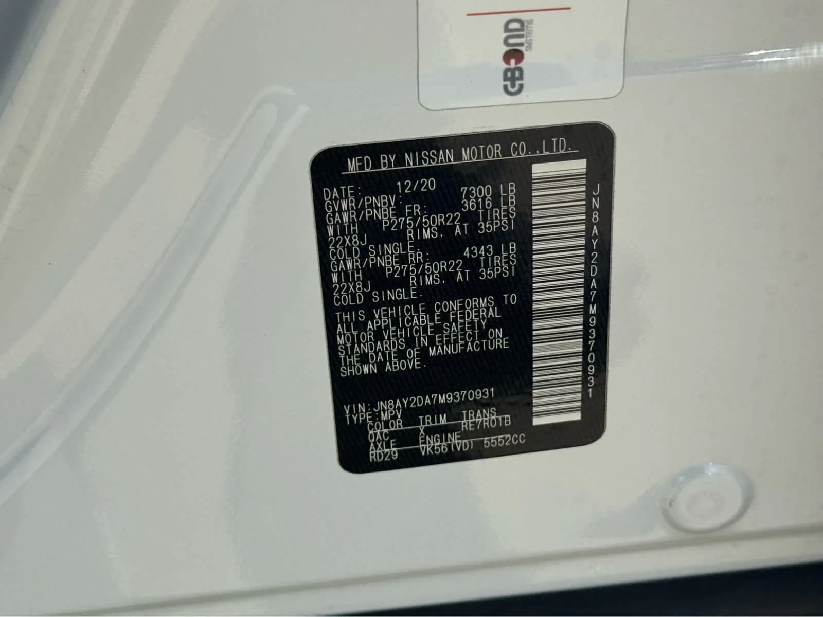 Used 2021 Aspen White Tricoat Nissan Platinum image 27