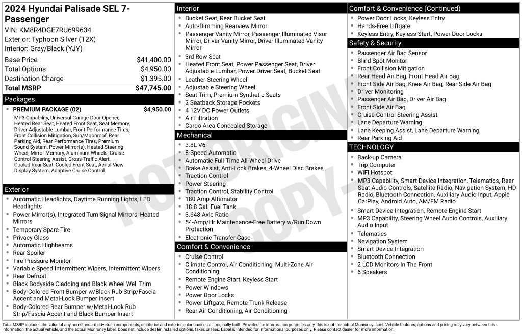 Used 2024 Silver Hyundai SEL image 6
