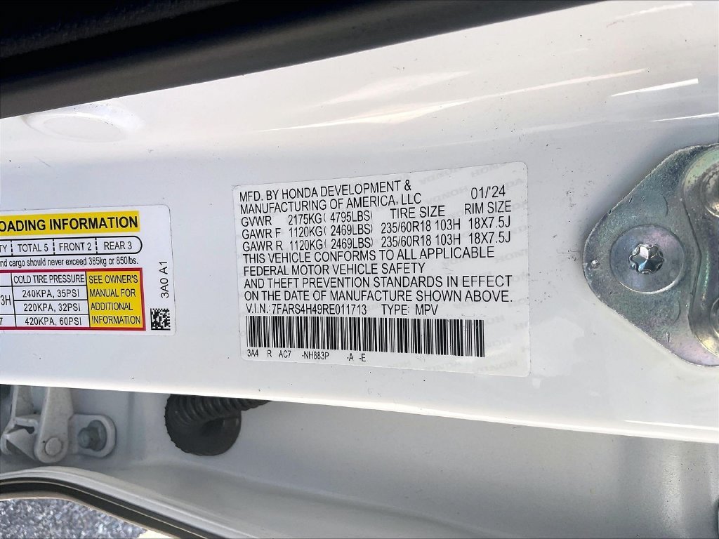 Used 2024 Platinum White Pearl Honda EX image 35