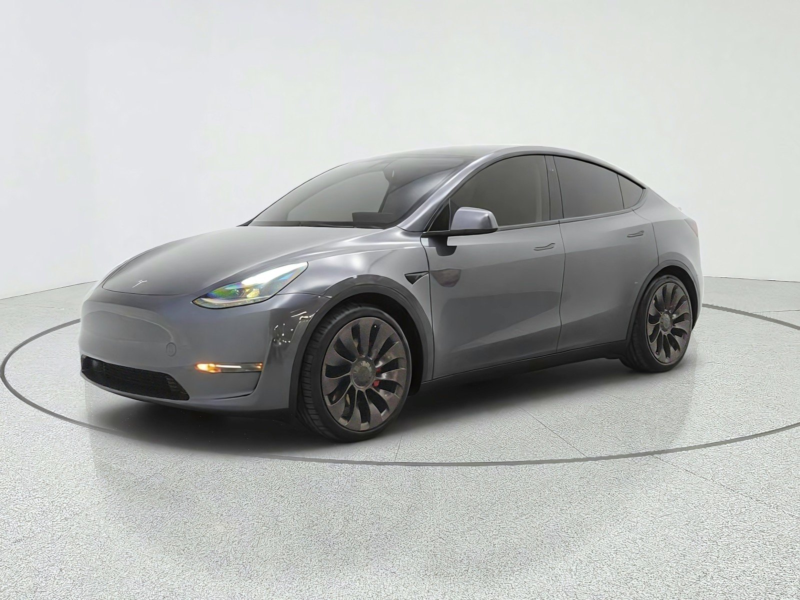 Used 2022 Midnight Silver Metallic Tesla Performance AWD image 1