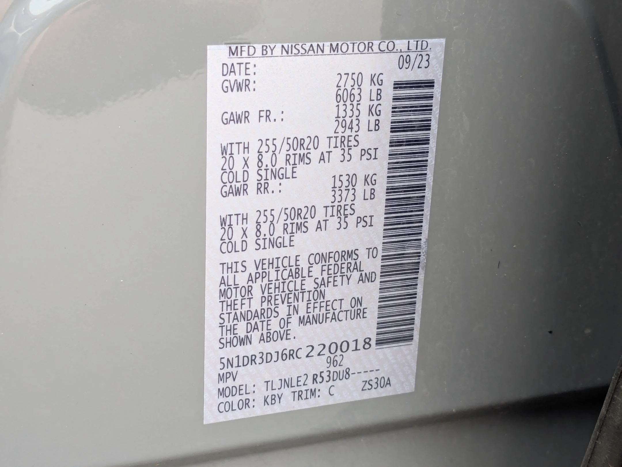 Used 2024 Boulder Gray Pearl Nissan Platinum image 34