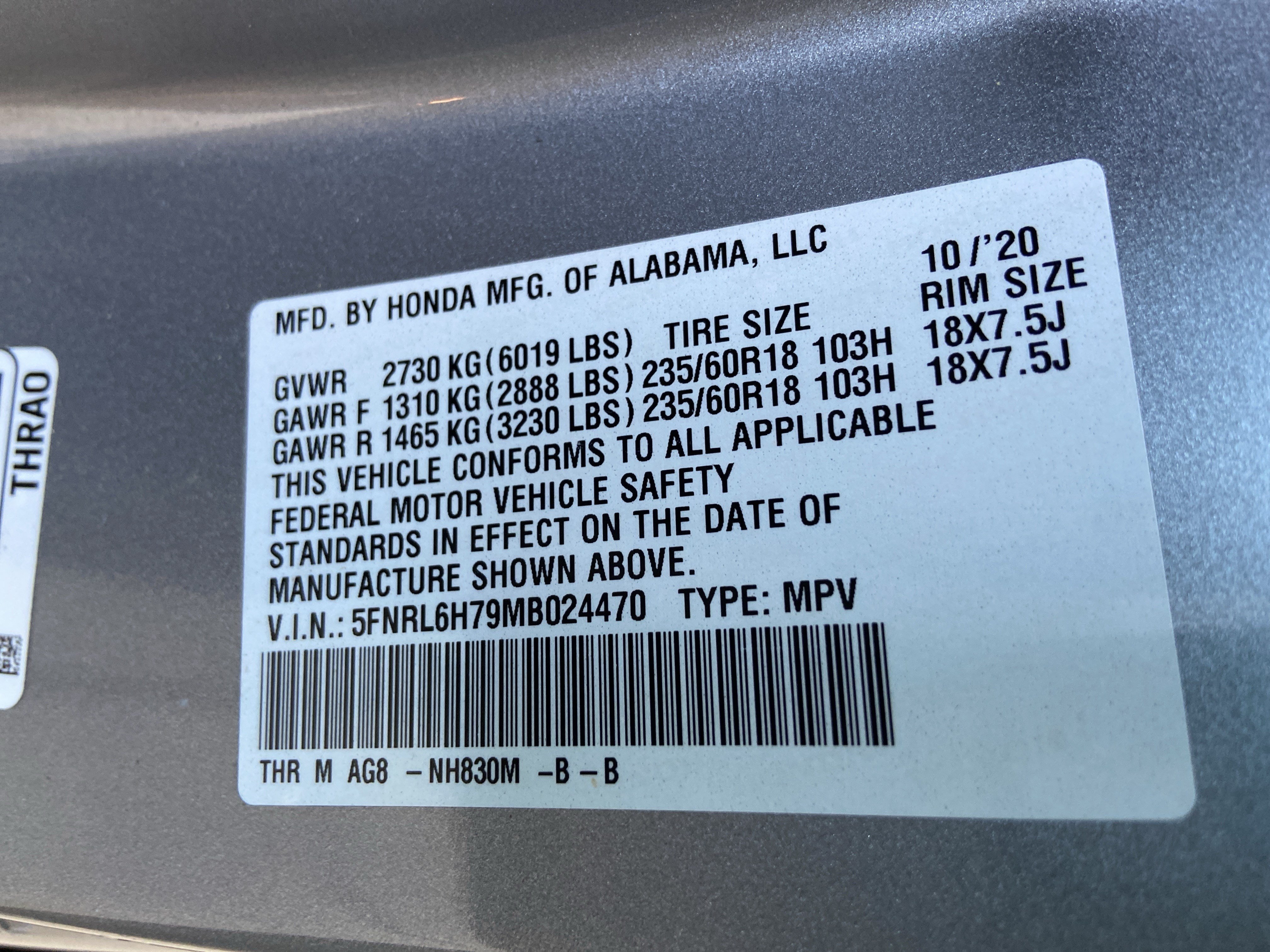 Used 2021 Lunar Silver Metallic Honda EX-L image 33
