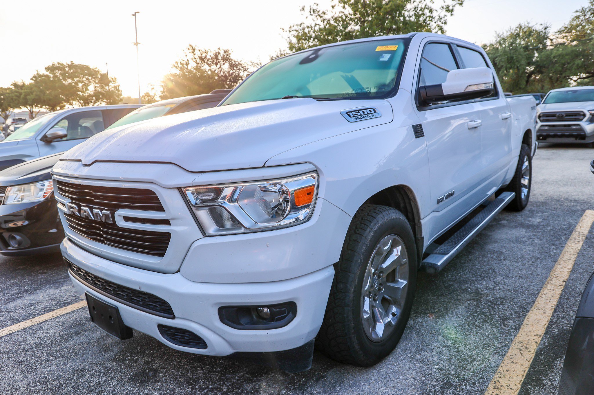 Used 2020 Bright White Clearcoat Ram Lone Star image 1