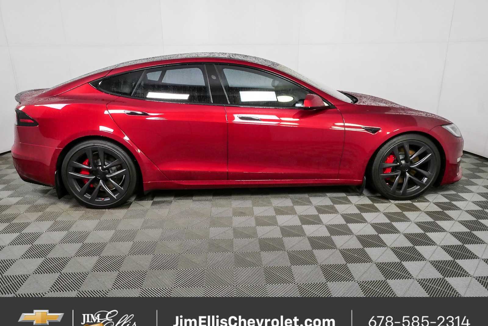 Used 2023 Red Tesla Plaid Tri Motor All-Wheel Drive image 2