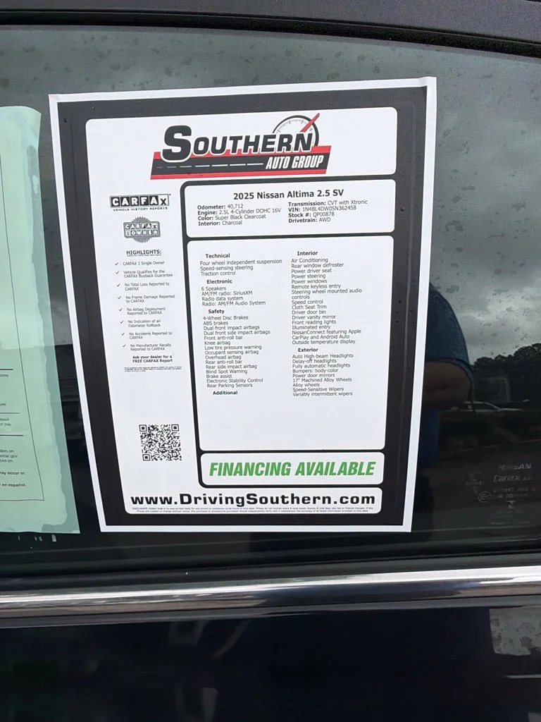 Used 2025 Black Nissan 2.5 SV image 11