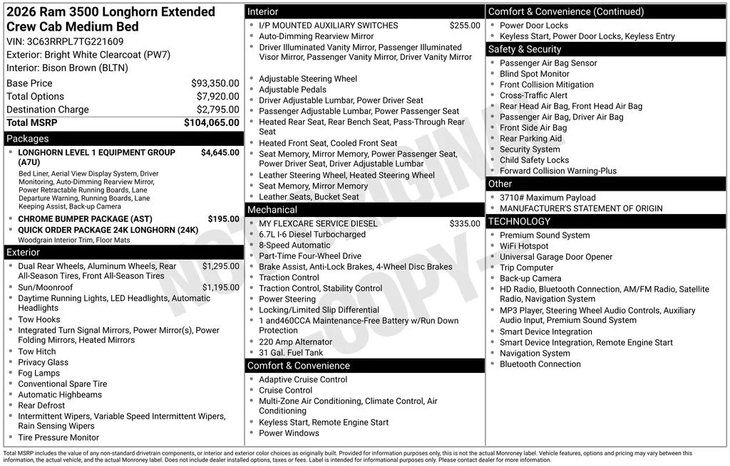 Used 2026 White Ram Limited image 41
