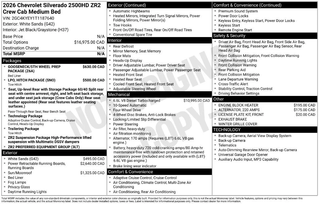 New 2026 White Sands Chevrolet ZR2 image 4