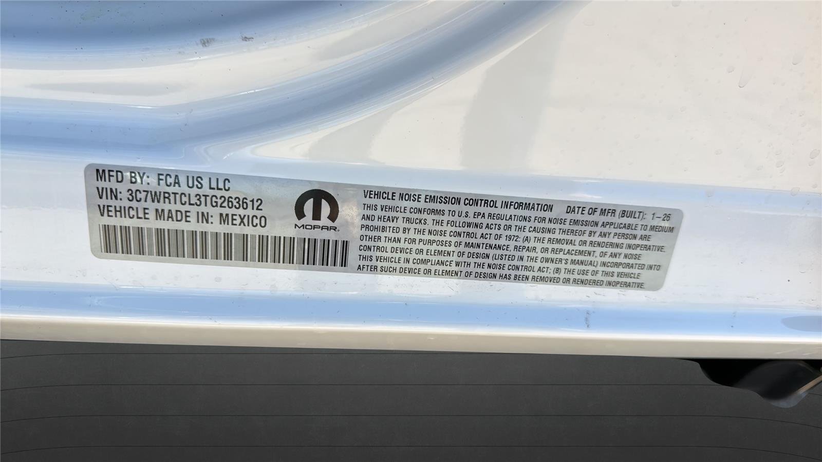 New 2026 Bright White Clear-Coat Exterior Paint RAM Tradesman image 12