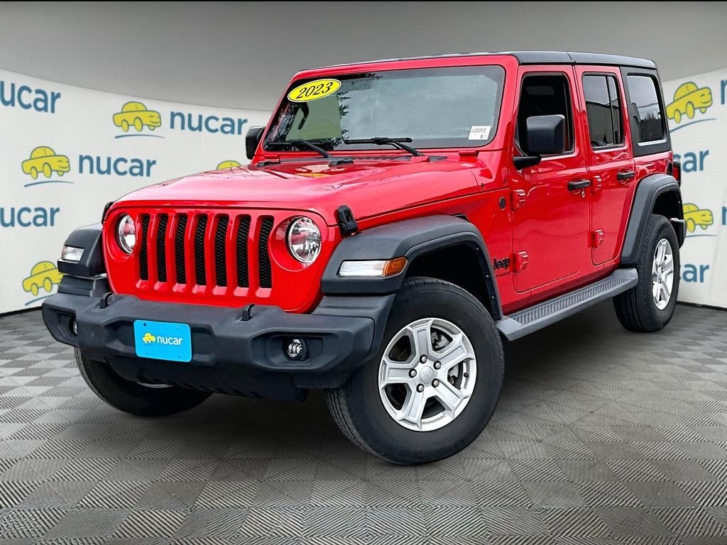 Used 2023 Firecracker Red Clearcoat Jeep Sport S image 3