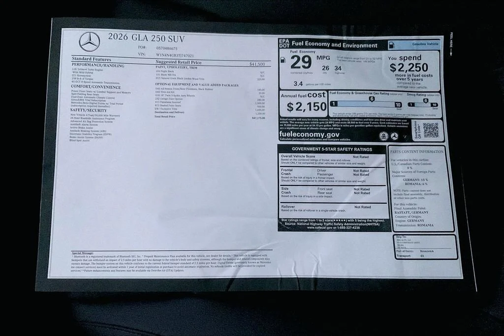 New 2026 Night Black Mercedes-Benz GLA 250 image 31
