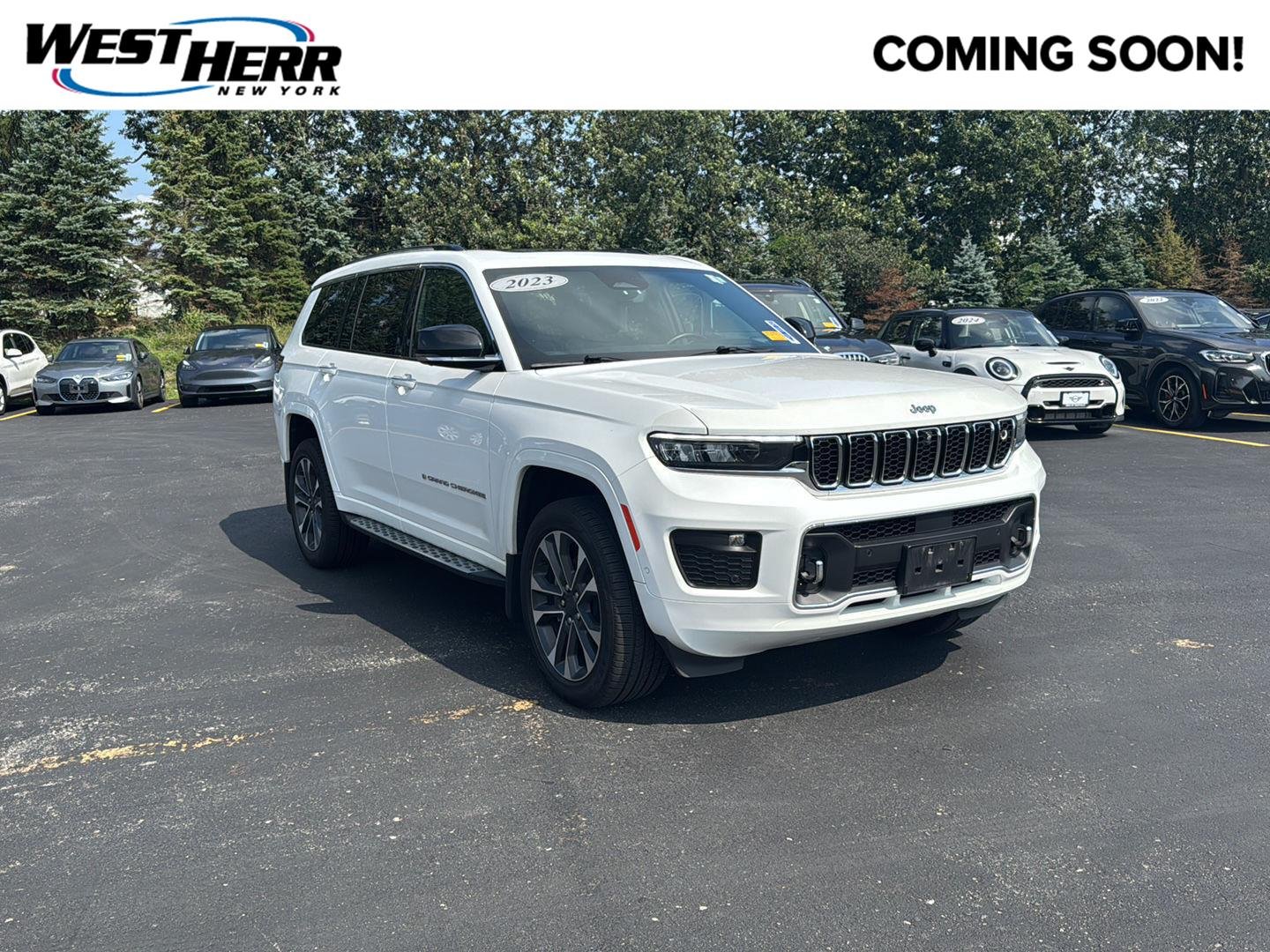 Used 2023 Bright White Clearcoat Jeep Overland image 1