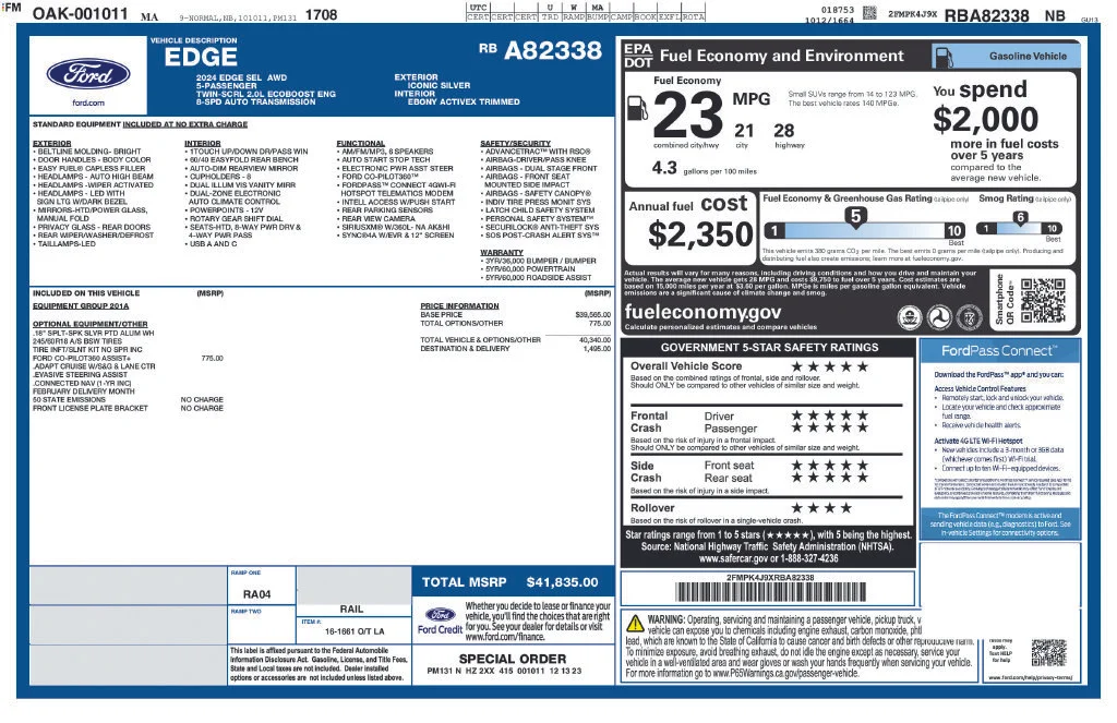 Used 2024 Silver Ford SEL image 2