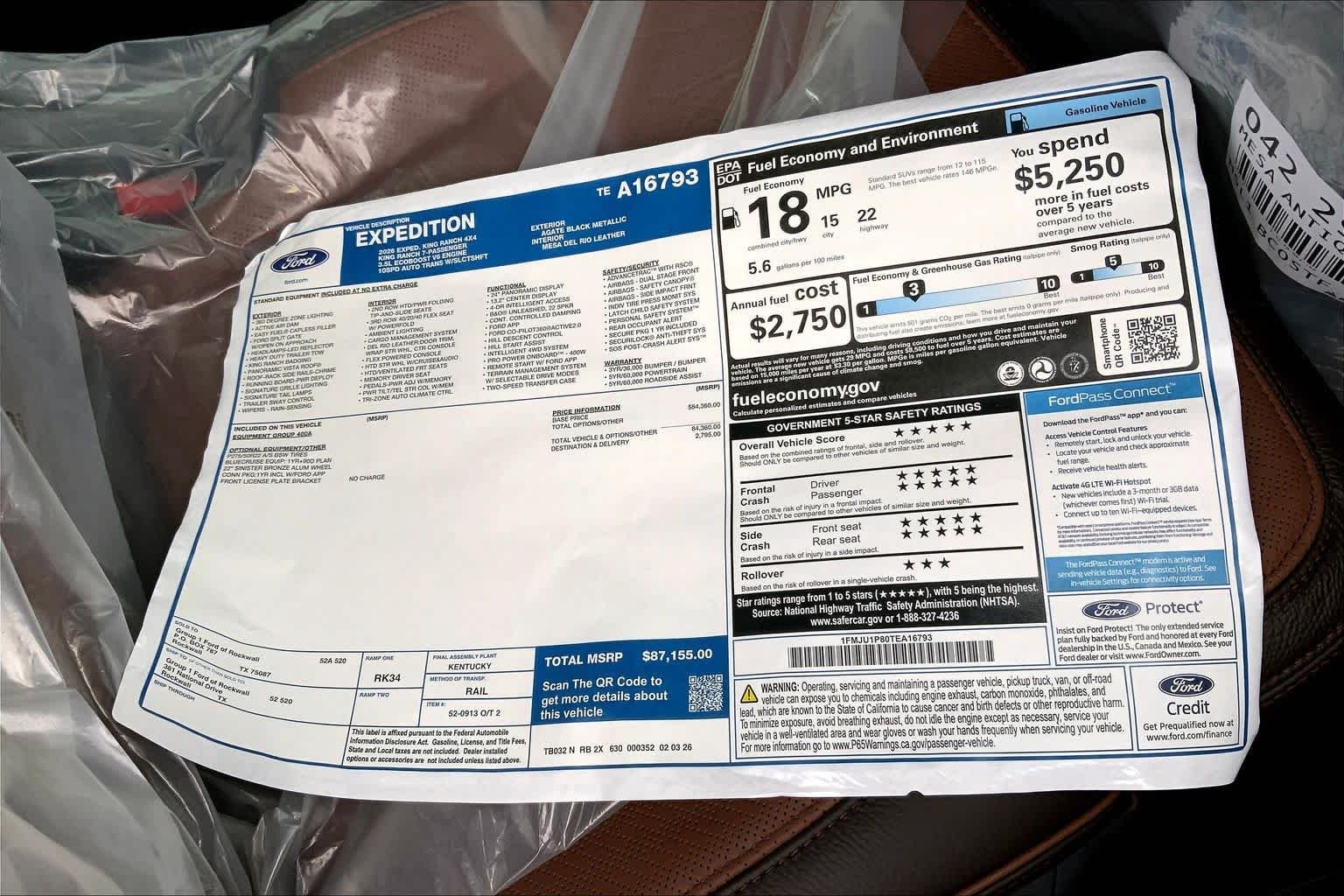 New 2026 Agate Black Metallic Ford King Ranch® image 17