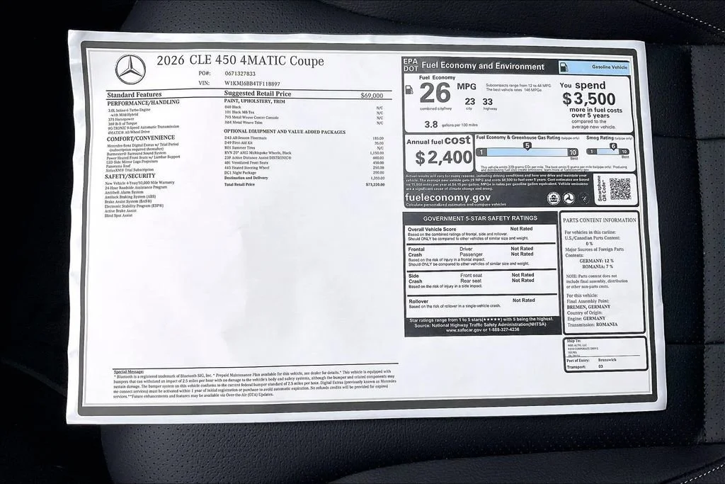 New 2026 Black Mercedes-Benz CLE 450 image 32