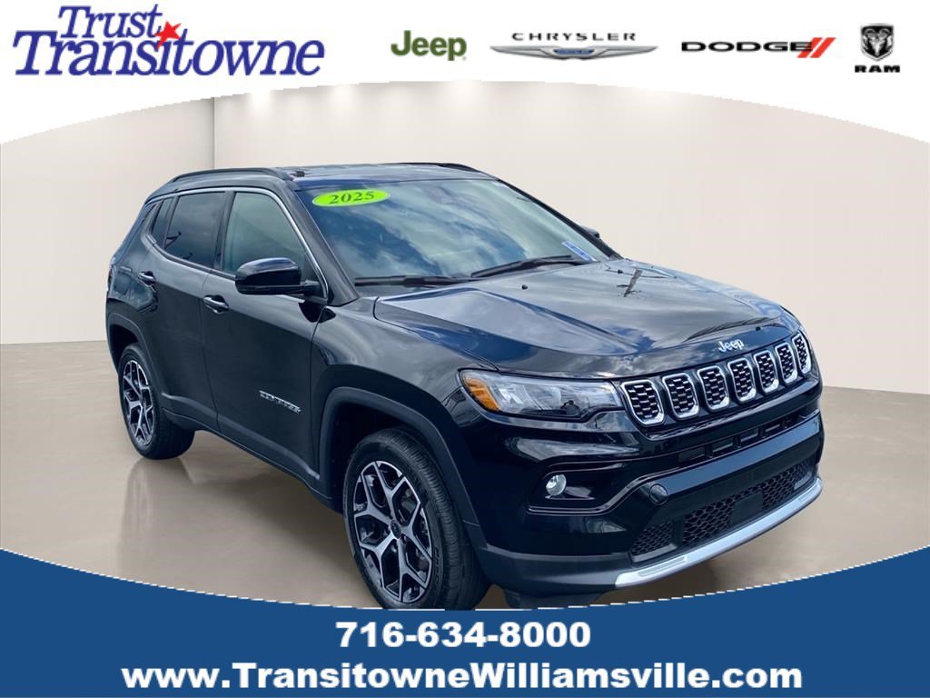 Used 2025 Diamond Black Crystal Pearlcoat Jeep Limited image 1