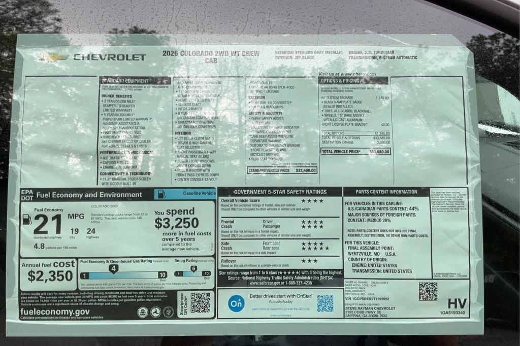 New 2026 Sterling Gray Metallic Chevrolet WT image 23