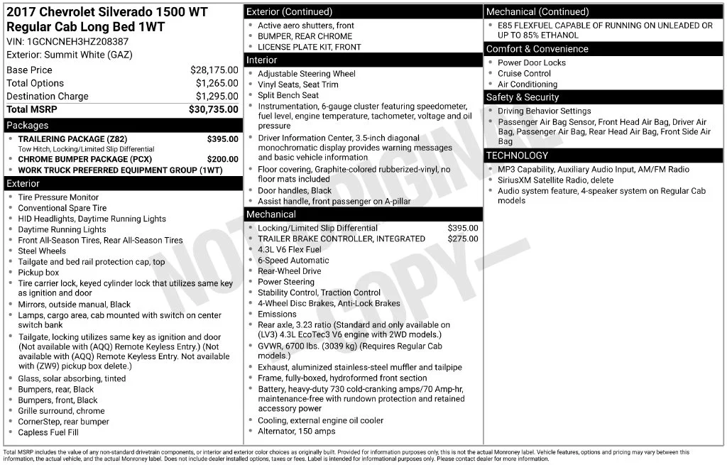Used 2017 White Chevrolet WT image 11