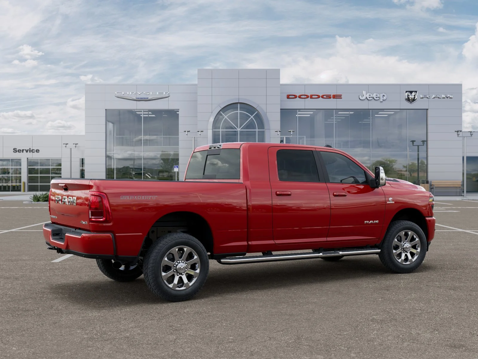 New 2026 Flame Red Clear-Coat Exterior Paint RAM Laramie image 49