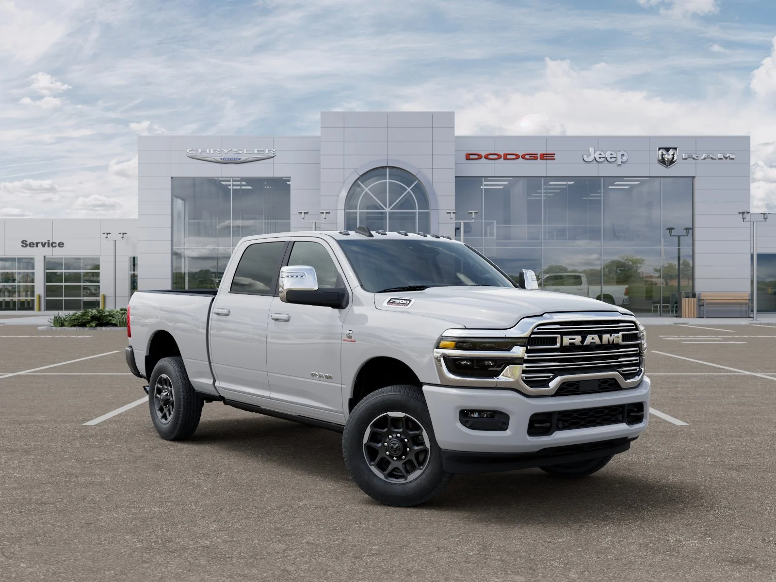 New 2026 Bright White Clear-Coat Exterior Paint RAM Laramie image 32